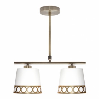 Distribuidor - Lâmpadas Diversas | Lâmpadas Clássicas | LAMPARA DALIA 2XE14 BLANCO/ORO REGX40X16 CM Ref: 114852029
